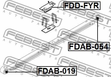 Febest FDAB-054 - Сайлентблок задн рессоры FORD TRANSIT FY 2000-2006 FDAB-054 autosila-amz.com