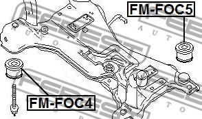 Febest FM-FOC5 - сайлентблок подрамника задний!\ Ford Focus II 04-11 autosila-amz.com