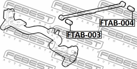 Febest FTAB-003 - Втулка, листовая рессора autosila-amz.com