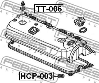 Febest HCP-003 - Уплотнительное кольцо, шахта свечи autosila-amz.com