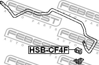 Febest HSB-CF4F - ВТУЛКА ПЕРЕДНЕГО СТАБИЛИЗАТОРА D26.5 (HONDA ACCORD CF3/CF4/CF5/CL1/CL3 1998-2002) FEBEST autosila-amz.com