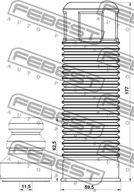 Febest HSHB-ACCVIIF-KIT - ПЫЛЬНИК ПЕРЕДНЕГО АМОРТИЗАТОРА С ОТБОЙНИКОМ КОМПЛЕКТ HONDA ACCORD CL7 2003-2008 [EU] autosila-amz.com