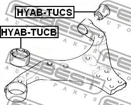 Febest HYAB-TUCB - сайлентблок перед.рычага перед.!\ Hyundai Tucson/Sportage 04> autosila-amz.com