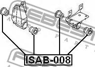 Febest ISAB-008 - Сайлентблок, рычаг подвески колеса autosila-amz.com