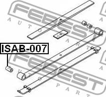 Febest ISAB-007 - Втулка, листовая рессора autosila-amz.com