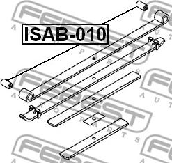 Febest ISAB-010 - Втулка, листовая рессора autosila-amz.com