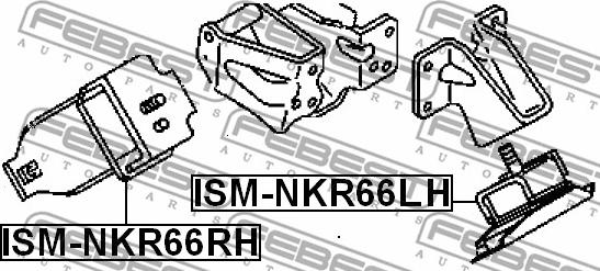 Febest ISM-NKR66LH - Подушка, опора, подвеска двигателя autosila-amz.com