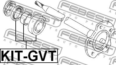 Febest KIT-GVT - ПОДШИПНИК ШАРИКОВЫЙ ЗАДНЕЙ ПОЛУОСИ (40x80x23) РЕМКОМПЛЕКТ (SUZUKI GRAND VITARA/ESCUDO SQ416/SQ420/SQ625 1998-2006) FEBEST autosila-amz.com