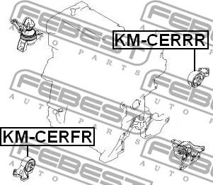 Febest KM-CERRR - подушка ДВС задняя!\ KIA Cerato 1.6 MPI DOHC 04> autosila-amz.com