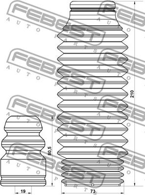 Febest KSHB-SPORIIIF-KIT - к-кт пыльник+отбойник амортизатора переднего!\ Hyundai iX35/i40 1.6-2.4 10> autosila-amz.com