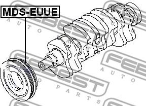 Febest MDS-EUUE - Шкив коленчатого вала autosila-amz.com