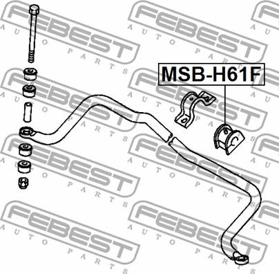 Febest MSB-H61W - Втулка стабилизатора autosila-amz.com