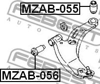 Febest MZAB-056 - Сайлентблок, рычаг подвески колеса autosila-amz.com