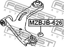 Febest MZBJB-626 - пыльник шаровой опоры!\ Mazda 626 GF all 97> autosila-amz.com