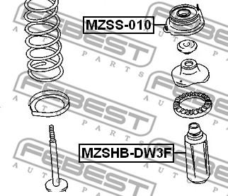 Febest MZSHB-DW3F - Отбойник, демпфер амортизатора autosila-amz.com