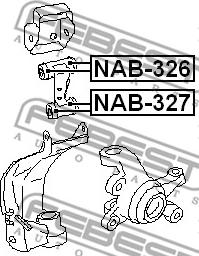 Febest NAB-326 - Сайлентблок, рычаг подвески колеса autosila-amz.com