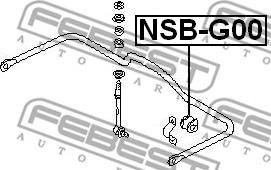 Febest NSB-G00 - ВТУЛКА ЗАДНЕГО СТАБИЛИЗАТОРА D25 (NISSAN TERRANO I WD21 PATHFINDER WD21 1986-1995) FEBEST autosila-amz.com