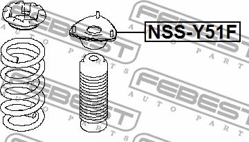 Febest NSS-Y51F - Опора стойки амортизатора, подушка autosila-amz.com