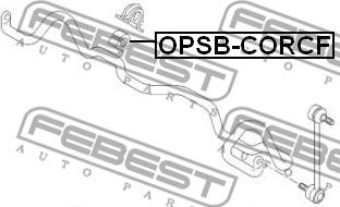 Febest OPSB-CORCF - втулка стабилизатора переднего!\ Opel Astra H 1.4 16v/1.6 16v/1.8 16V 04>/Meriva A 03> autosila-amz.com