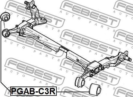 Febest PGAB-C3R - Сайлентблок балки моста autosila-amz.com