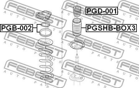 Febest PGD-001 - отбойник амортизатора переднего!\ Citroen Jumper 2.2HDi 06> autosila-amz.com