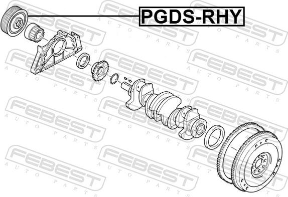 Febest PGDS-RHV - ШКИВ КОЛЕНВАЛА RHV FIAT DUCATO 2001-2006 autosila-amz.com