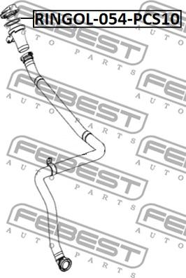 Febest RINGOL-054-PCS10 - КОЛЬЦО УПЛОТНИТЕЛЬНОЕ МАСЛЯНОЙ ГОРЛОВИНЫ (10 шт. в уп./цена за упаковку) MERCEDES BENZ VITO/VIANO 63 autosila-amz.com