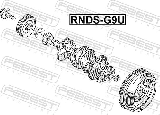 Febest RNDS-G9U - ШКИВ КОЛЕНВАЛА G9U autosila-amz.com