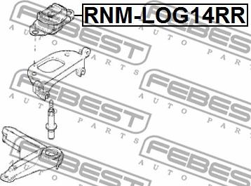 Febest RNM-LOG14RR - Подушка коробки передач перед лев autosila-amz.com