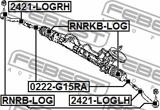 Febest RNRKB-LOG - пыльник рейки рулевой!\ Dacia Logan 1.4-1.6 16V 04>, Renault Logan 1.4-1.6 04> autosila-amz.com