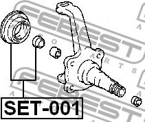 Febest SET-001 - сальник поворотного рычага к-кт! сальник+ втулка пл.\Toyota Hiace KZH1,LH1,RZH1,TRH1 89-05 autosila-amz.com