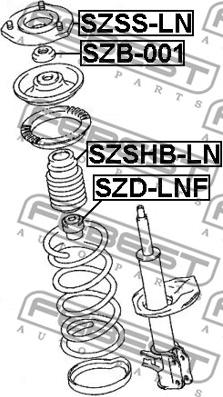 Febest SZD-LNF - ОТБОЙНИК ПЕРЕДНЕГО АМОРТИЗАТОРА (SUZUKI SX4 RW415/RW416/RW419/RW420 2006-) FEBEST autosila-amz.com