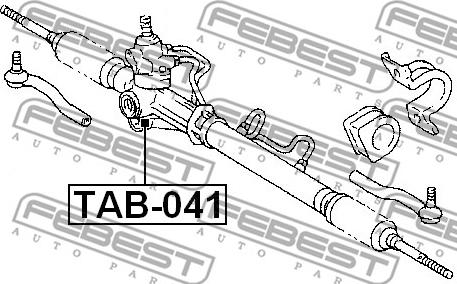 Febest TAB-041 - САЙЛЕНТБЛОК РУЛЕВОЙ РЕЙКИ autosila-amz.com