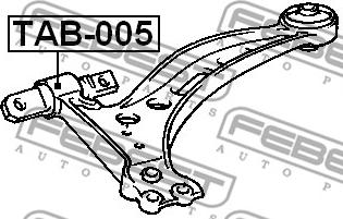 Febest TAB-005 - Сайлентблок, рычаг подвески колеса autosila-amz.com