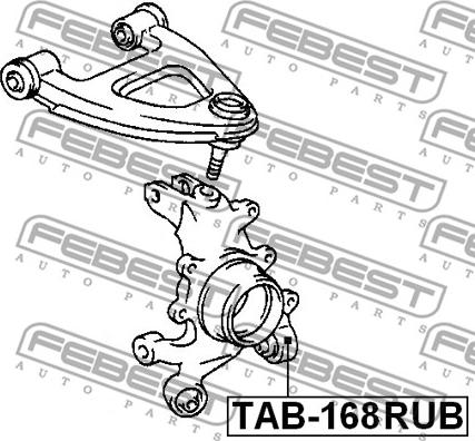 Febest TAB-168RUB - САЙЛЕНБЛОК ЗАДНЕЙ ЦАПФЫ (TOYOTA MARK 2/CHASER/CRESTA GX100 1996-2001) FEBEST autosila-amz.com