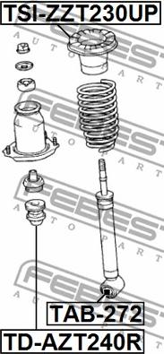 Febest TD-AZT240R - Отбойник, демпфер амортизатора autosila-amz.com