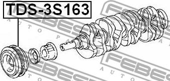 Febest TDS-3S163 - ШКИВ КОЛЕНВАЛА 3SFE/4SFE/5SFE/5SFNE (TOYOTA MARK 2/CHASER/CRESTA GX100 1996-2001) FEBEST autosila-amz.com