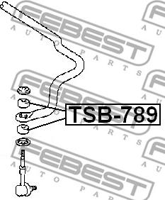 Febest TSB-789 - втулка тяги стабилизатора переднего!\ Toyota 4 Runner #ZN18#/Land Cruiser #J9#/#J100 95> autosila-amz.com