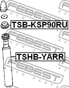 Febest TSHB-YARR - пыльник амортизатора заднего!\ Toyota Vitz 99-05 autosila-amz.com