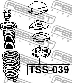 Febest TSS-039 - Опора стойки амортизатора, подушка autosila-amz.com