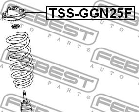 Febest TSS-GGN25F - Опора стойки амортизатора, подушка autosila-amz.com