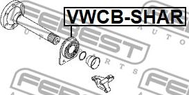 Febest VWCB-SHAR - опора подвесная! с подшипником\ VW Sharan 99-10 autosila-amz.com
