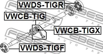 Febest VWCB-TIG - опора подвесная!\ VW Tiguan, Audi Q3 2.0TDi/2.0TFSI/ A6 3.0TDi 07> autosila-amz.com