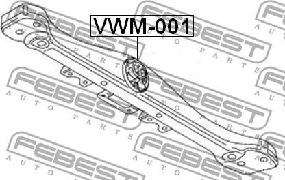 Febest VWM-001 - Подушка коробки скоростей (volkswagen touareg 2003-2010) autosila-amz.com