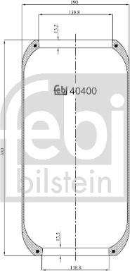 Febi Bilstein 40400 - Кожух пневматической рессоры autosila-amz.com
