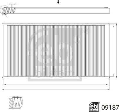 Febi Bilstein 09187 - Фильтр воздуха в салоне autosila-amz.com