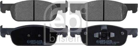 Febi Bilstein 16975 - Тормозные колодки, дисковые, комплект autosila-amz.com