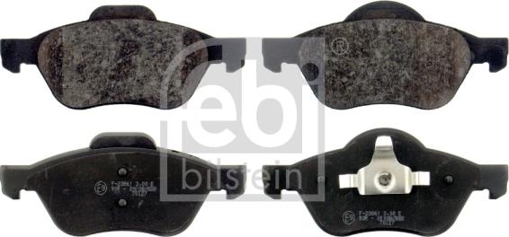 Febi Bilstein 16435 - Комплект тормозных колодок передн , RENAULT LAGUNA II, LAGUNA III, TWINGO II, WIND 1.2-2.0D 03.01- autosila-amz.com