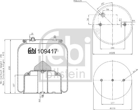 Febi Bilstein 109417 - Кожух пневматической рессоры autosila-amz.com