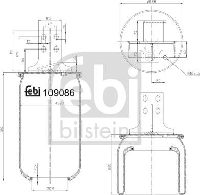 Febi Bilstein 109086 - Кожух пневматической рессоры autosila-amz.com